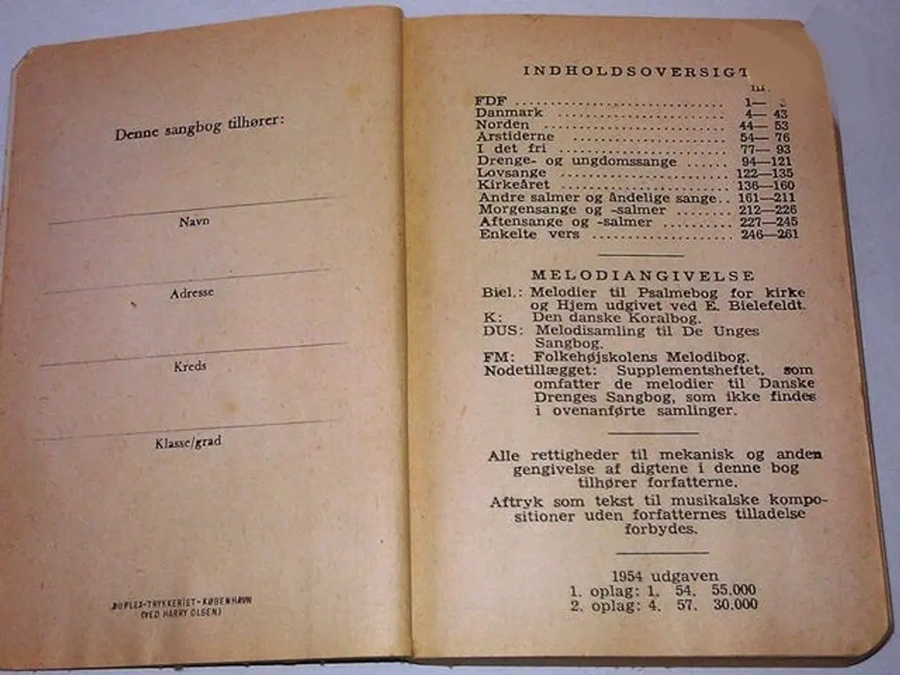Billede 4 - FDF sangbog 1957