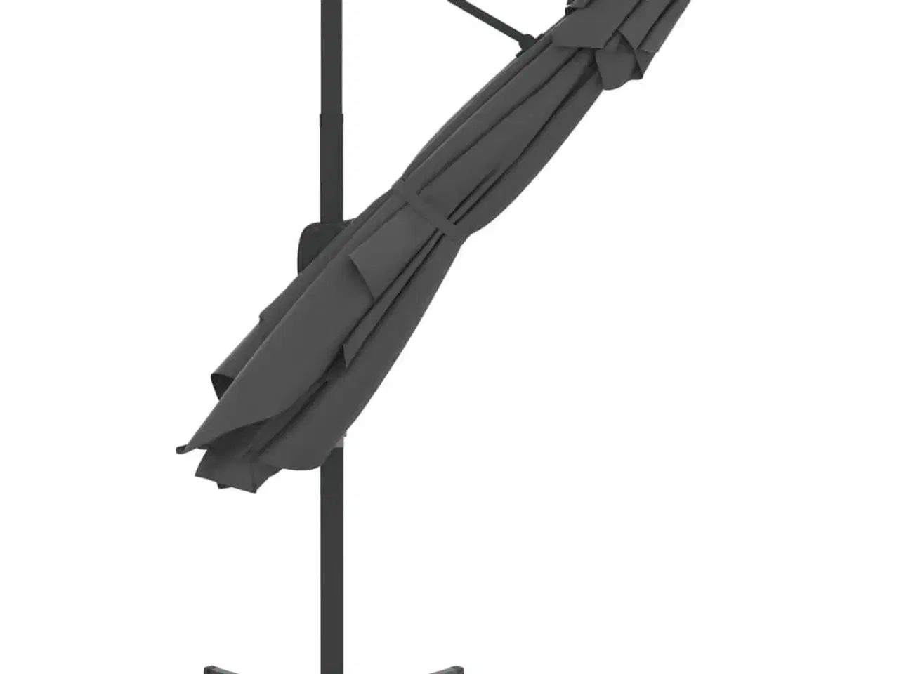 Billede 6 - Hængeparasol med dobbelt top 400x300 cm Antracitgrå