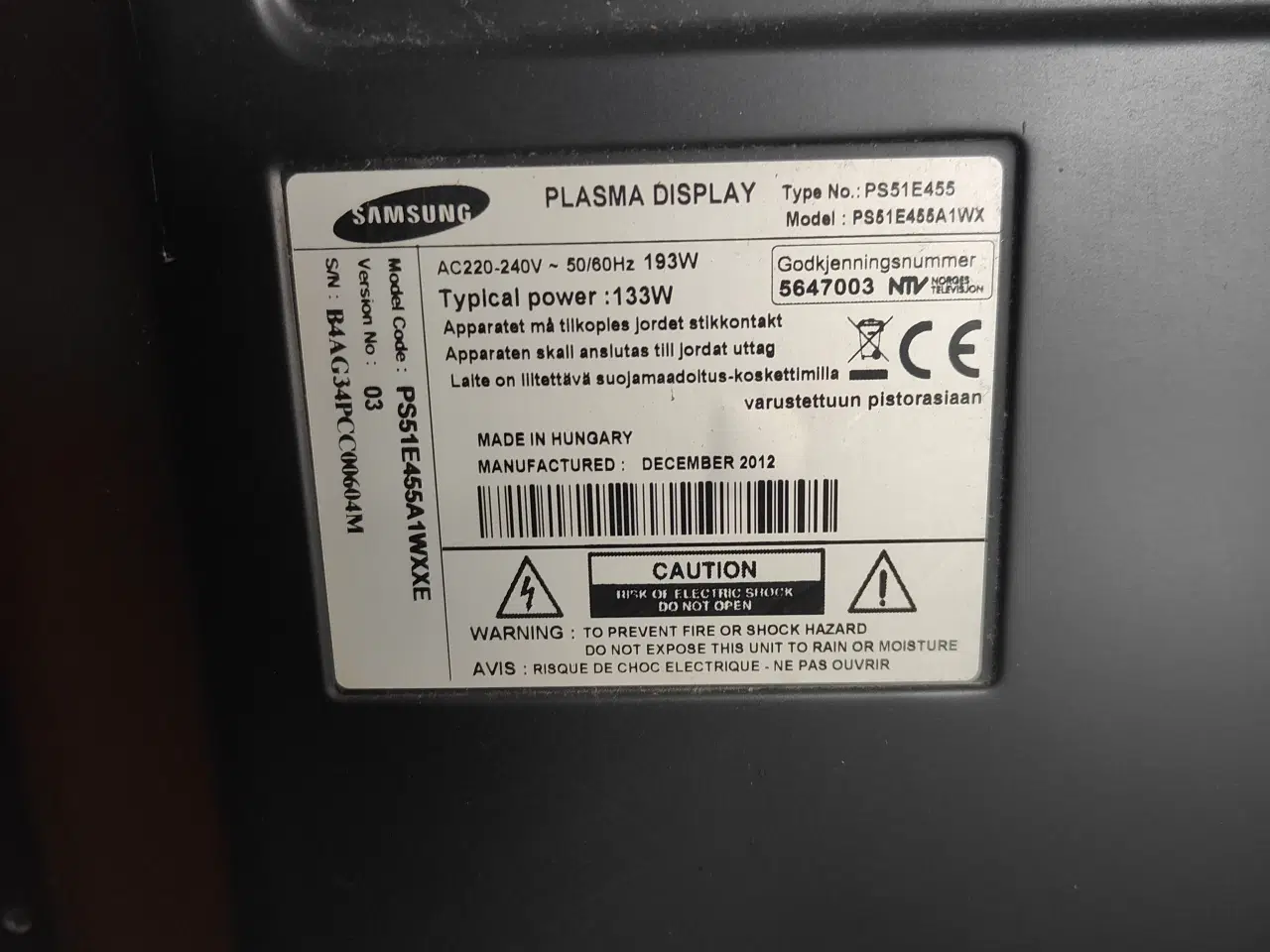 Billede 4 - 50"  Samsung Tv Sælges 