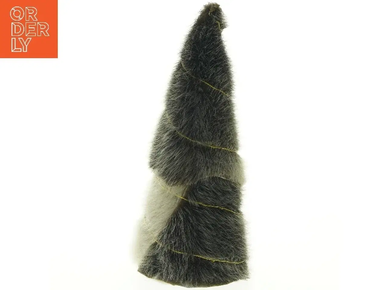 Billede 1 - Pelsbeklædt juletræ med lyskæde (str. H. 27 cm)