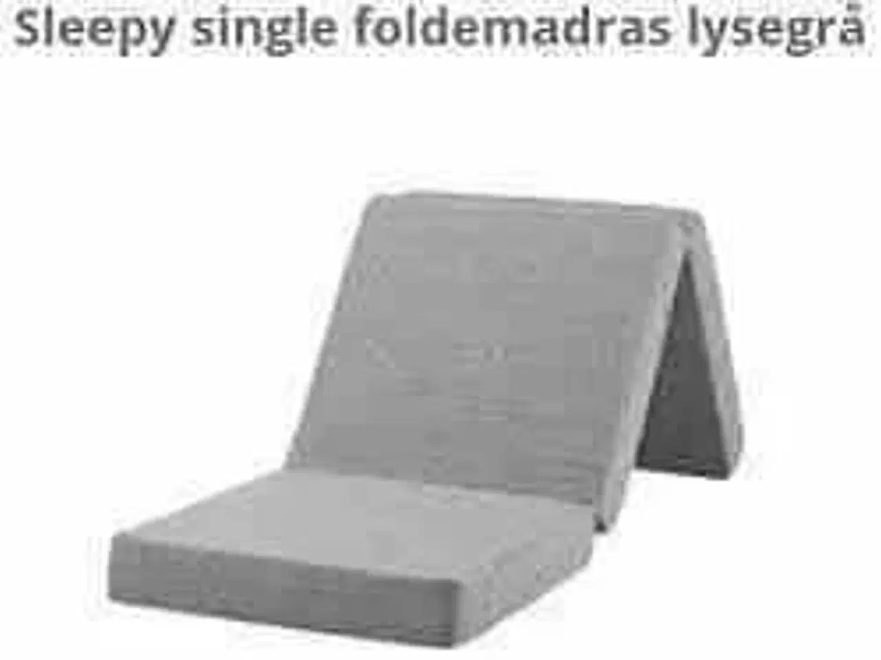 Billede 1 - Sleepy single Foldemadras 70x200x12 cm Lysegrå