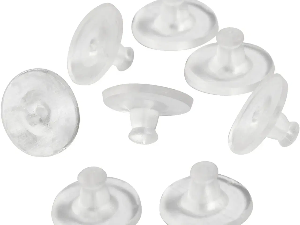 Billede 1 - Lås til ørestik, diam. 10 mm, transparent, 10par/ 1 pk.