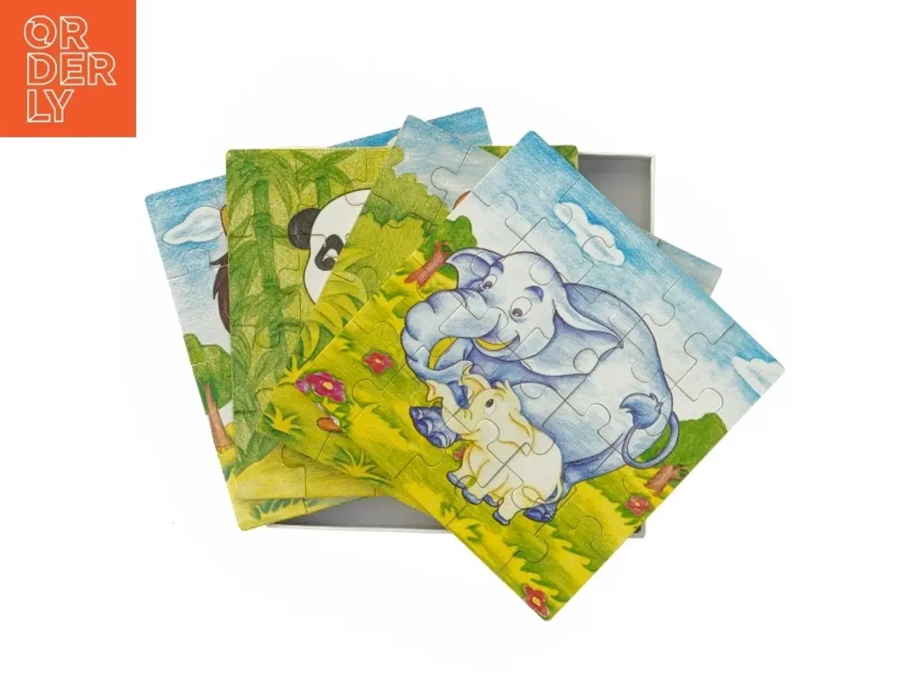 Billede 2 - Træpuslespil med dyremotiver (str. 17,5 x 17,5 cm)