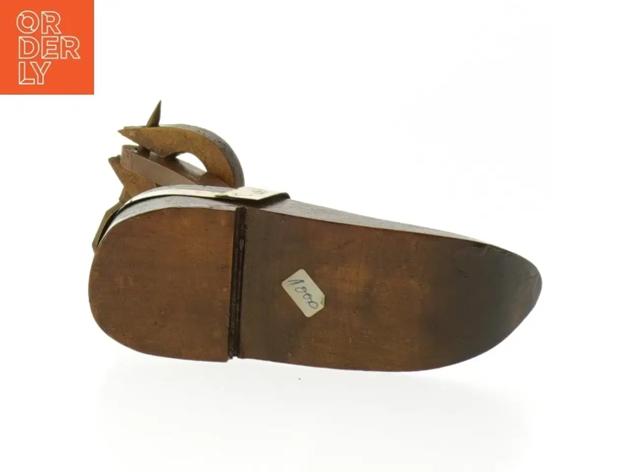 Billede 3 - Vintage Vinflaske holder i træ og messing (str. 15x15 cm)