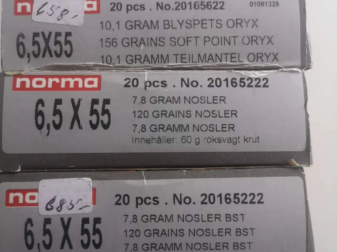 Billede 2 - Ammunition 6,5x55 