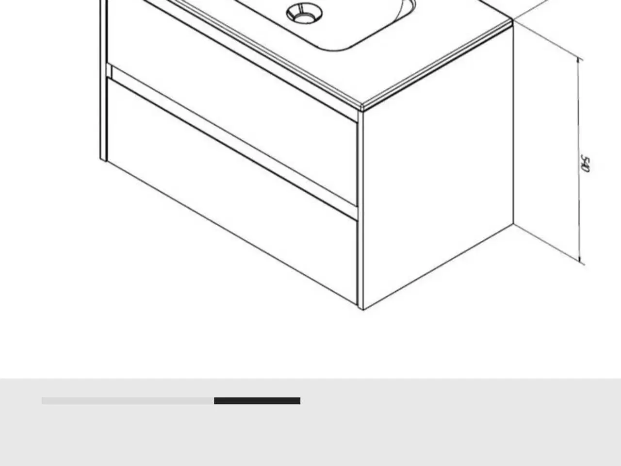 Billede 2 - Badeværelsesmøbel i eg