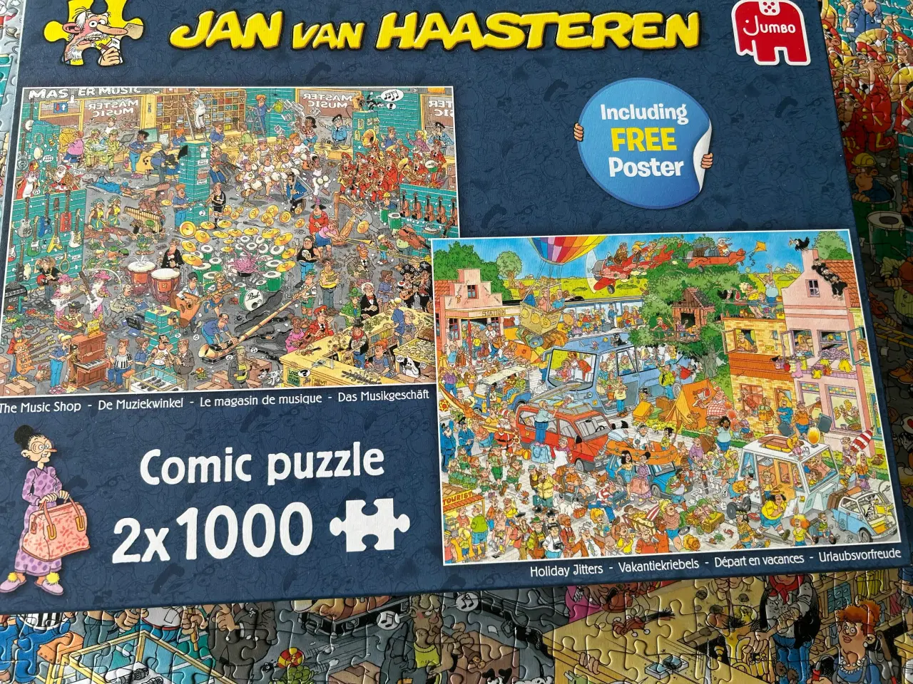 Billede 1 - Puslespil Jan Van Haasteren 2 x 1000 brikker i æsk