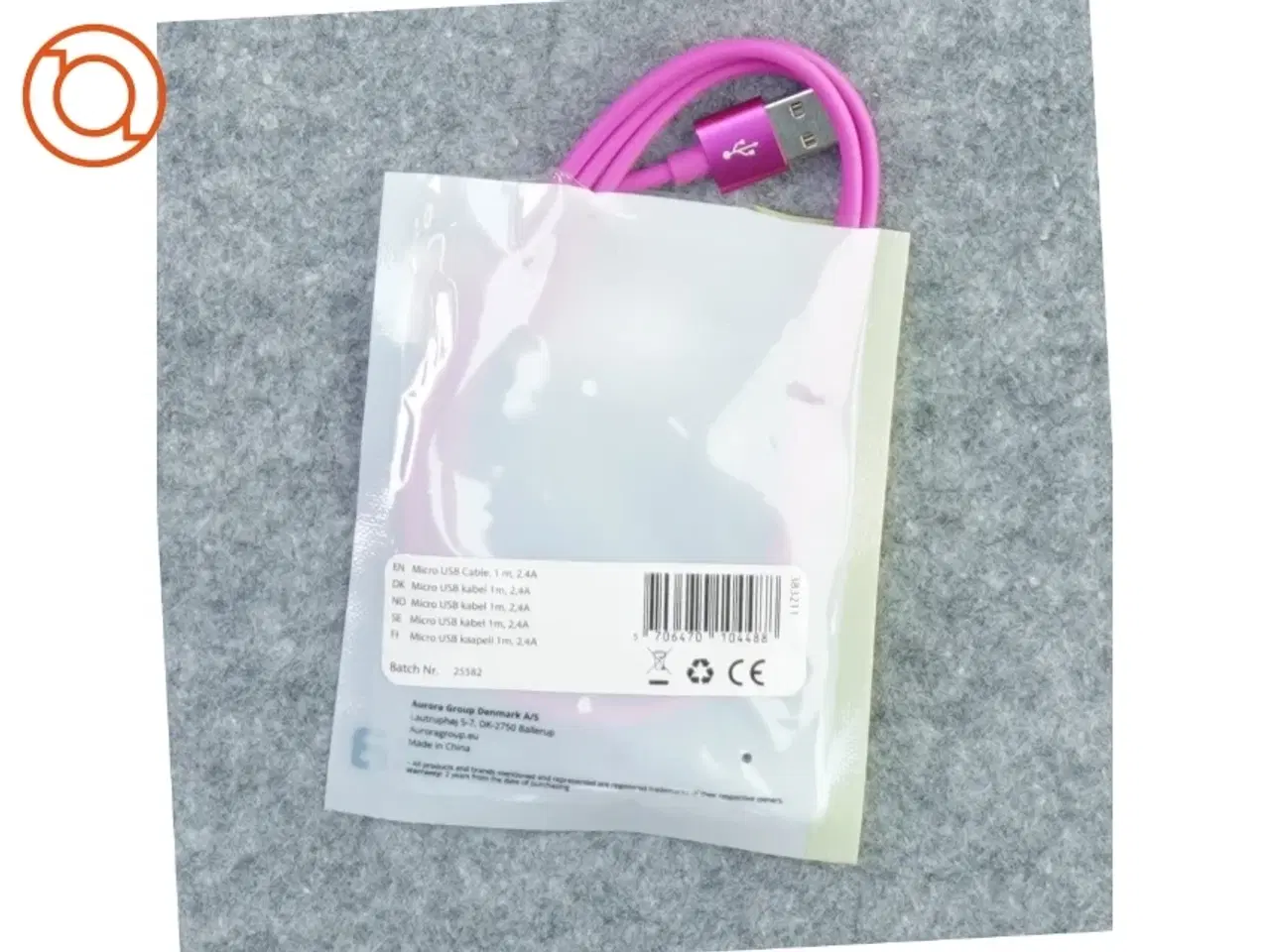 Billede 2 - Mikro usb cable fra Moba (str. En meter)
