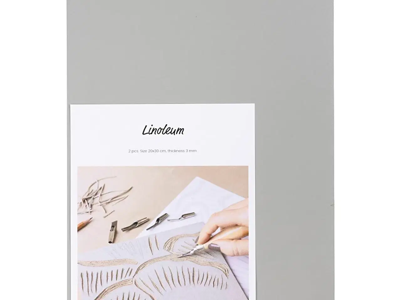 Billede 1 - Grå Linoleum Plader 20x30 cm - 2 stk. i Pakke