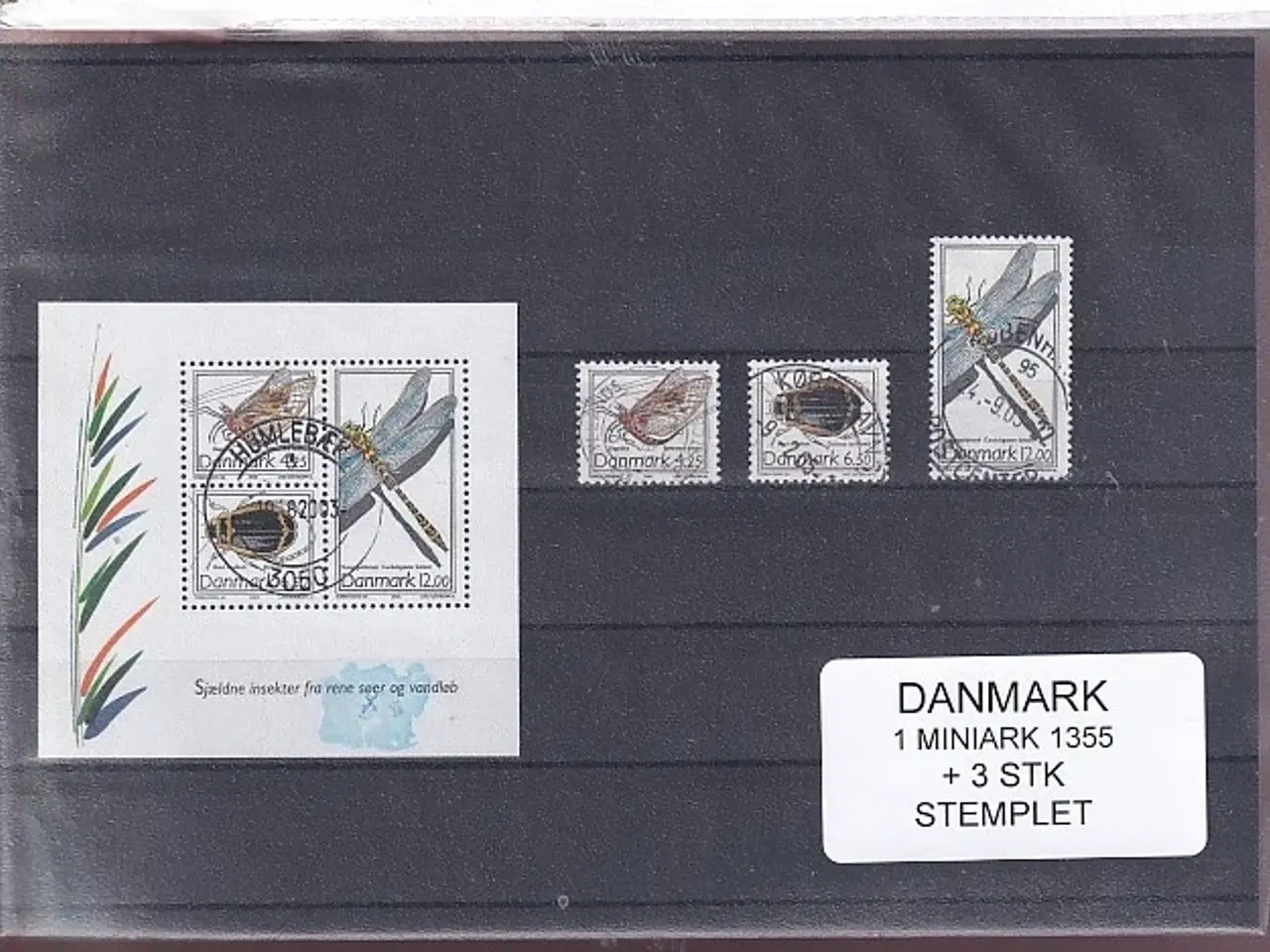 Billede 1 - Danmark - Miniark 1355  + enkeltmærker - Stemplet