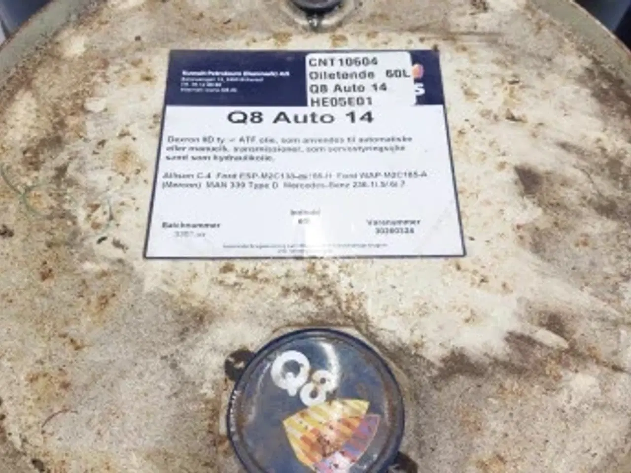 Billede 3 - Oiletønde 60L Q8 14 Hydraulikolie 