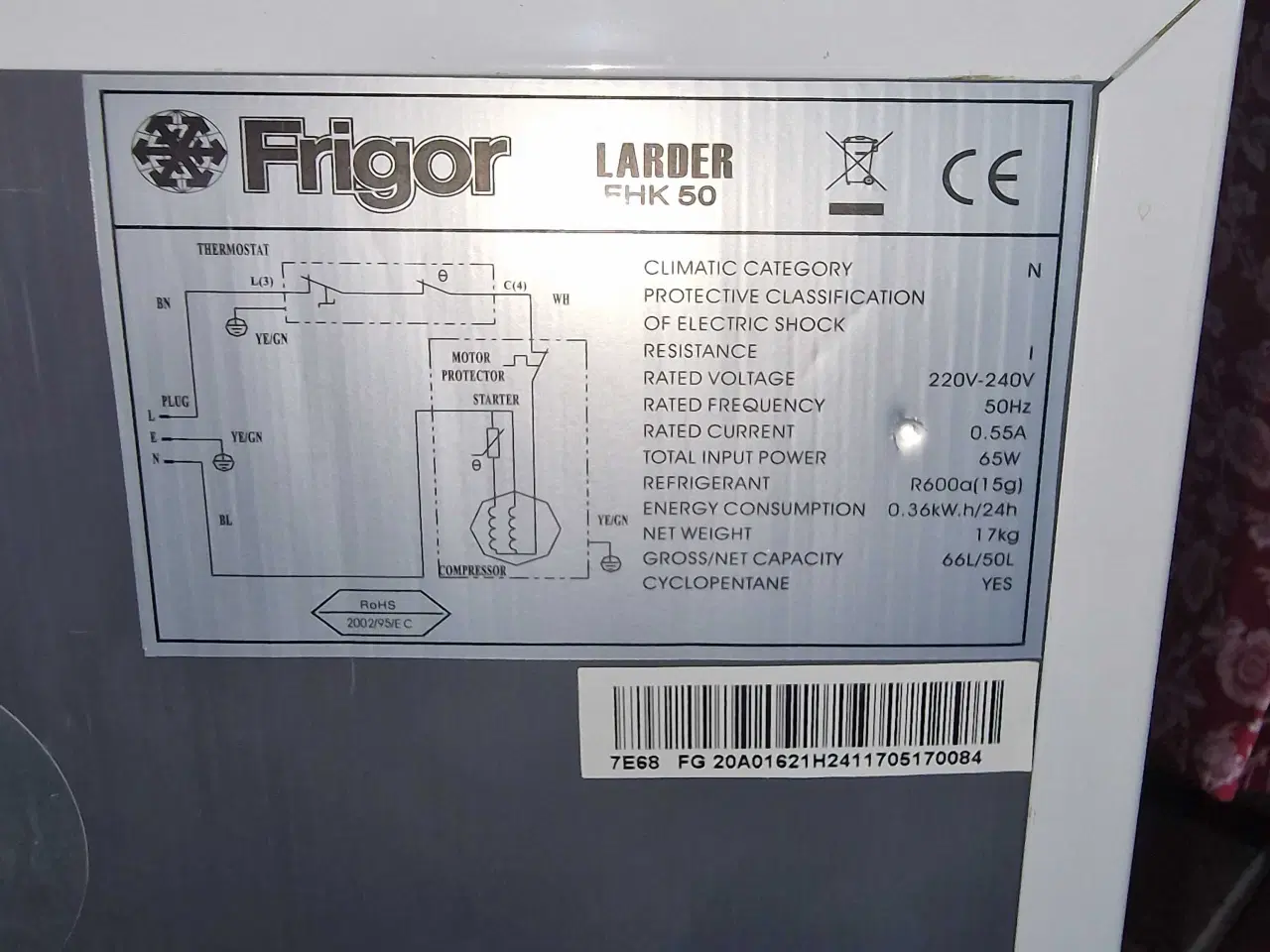 Billede 2 - Køleskab frigor fhk 50