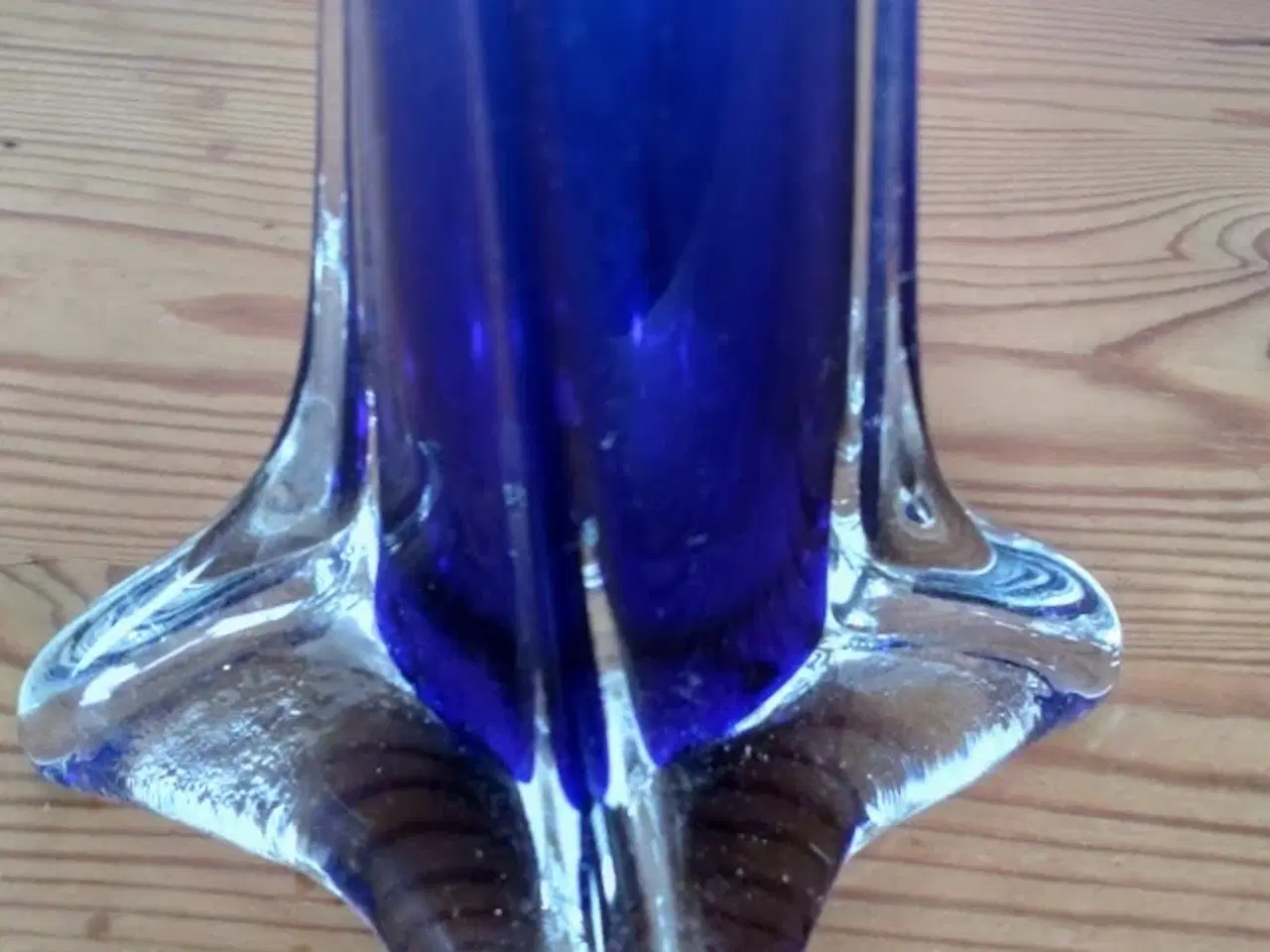 Billede 4 - Vase, blå glas, 60 cm høj, MURANO
