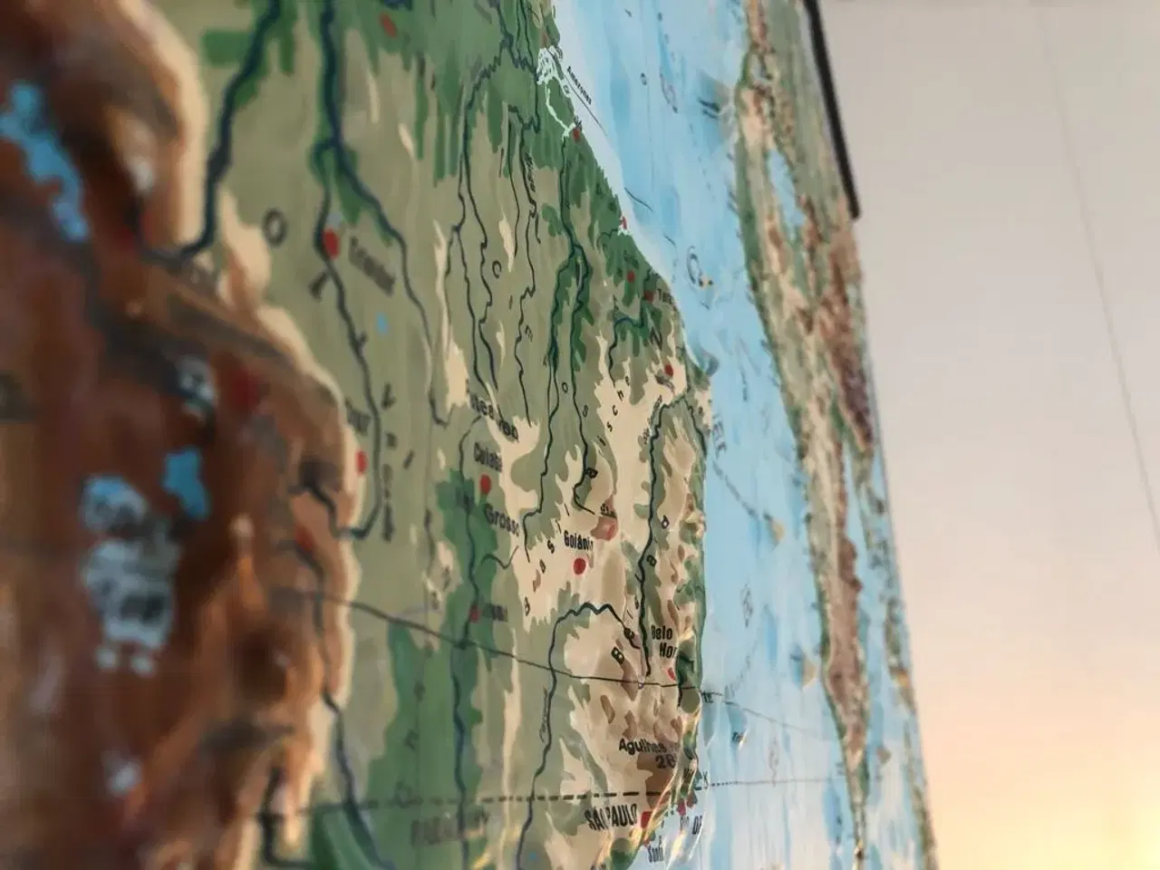 Billede 2 - Unikt verdenskort fra 1960?erne i 3D
