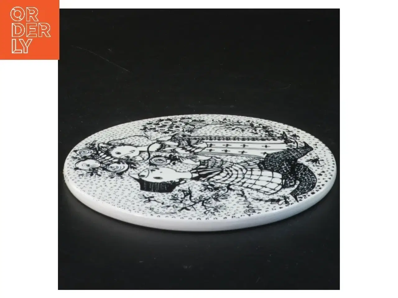 Billede 2 - Dekorativ vægplakette med tegning fra Nymlle (str. Ø 15 cm)