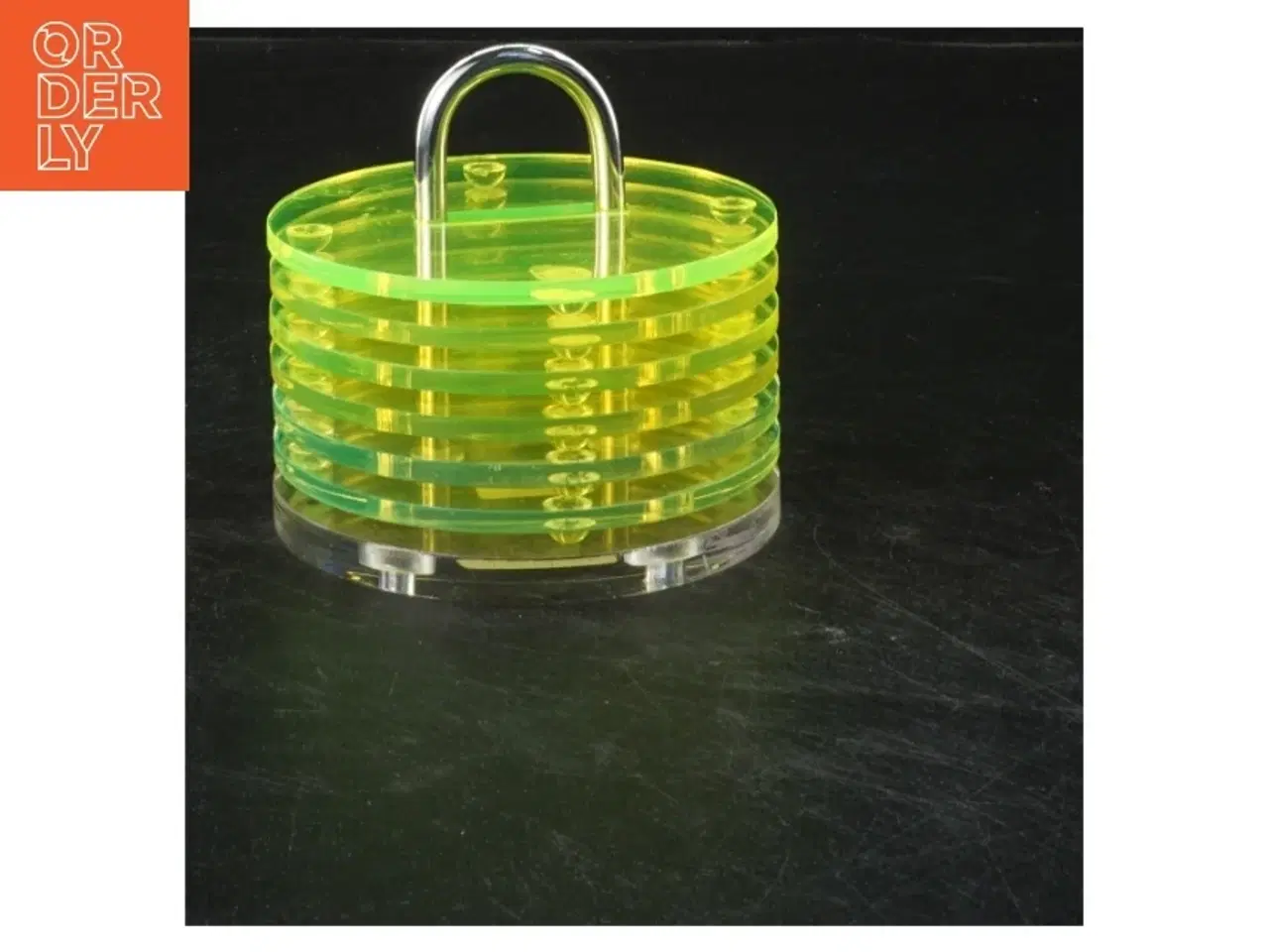 Billede 1 - Neon Living coasters med holder (str. Ø 9 cm)