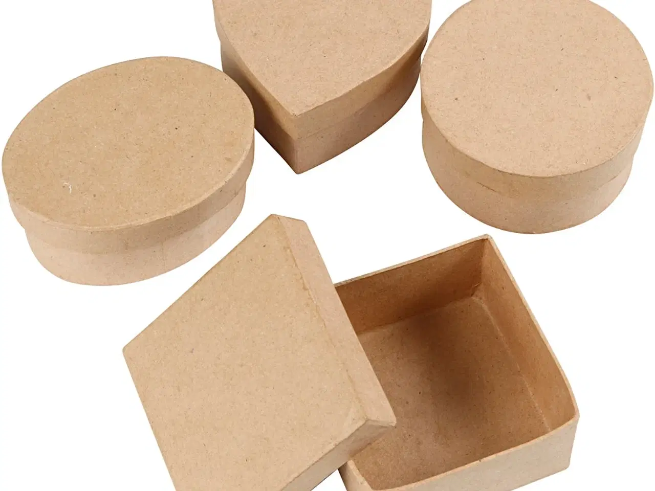 Billede 1 - Håndlavede Mediumæsker i Papmaché - 4 stk.