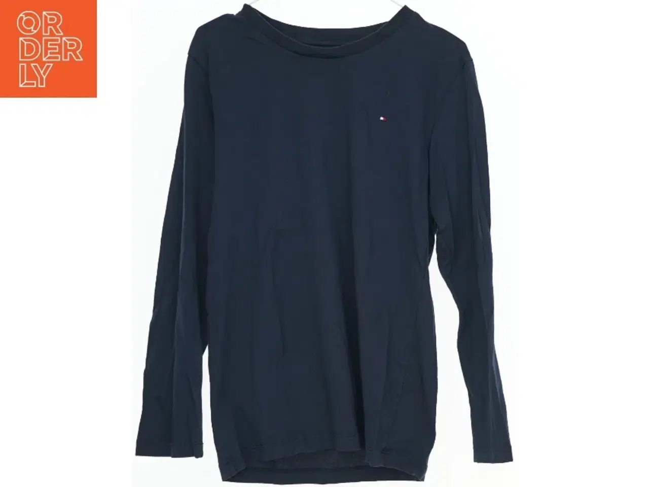 Billede 1 - Langærmet blå trøje fra Tommy Hilfiger (str. 128)