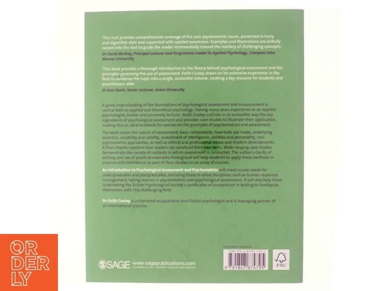 Billede 3 - An introduction to psychological assessment and psychometrics af Keith Coaley (Bog)