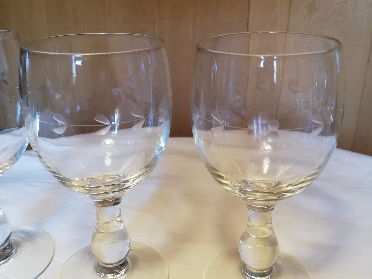 Billede 3 - 6 ballonglas med slibninger fra Holmegaard