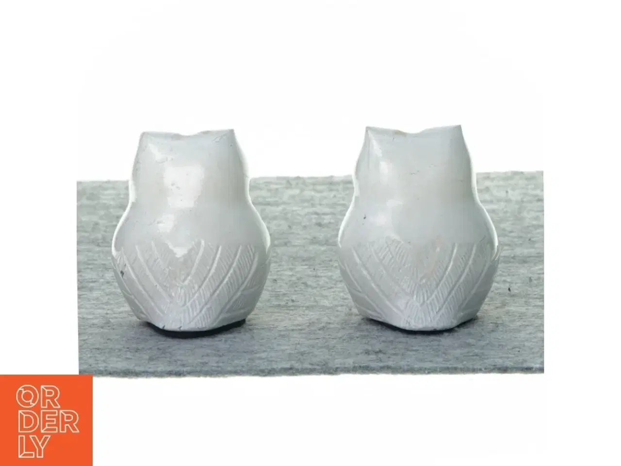 Billede 2 - Lysestager med ugle motiv fra Madam Stoltz (str. 9 x 7 cm)