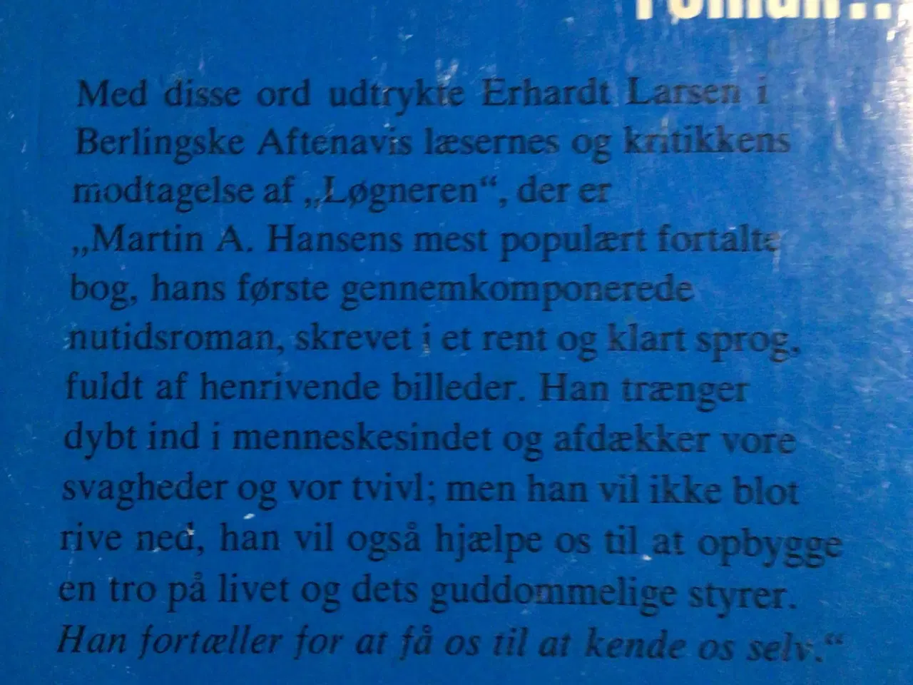 Billede 2 - Martin A.Hansen : Løgneren