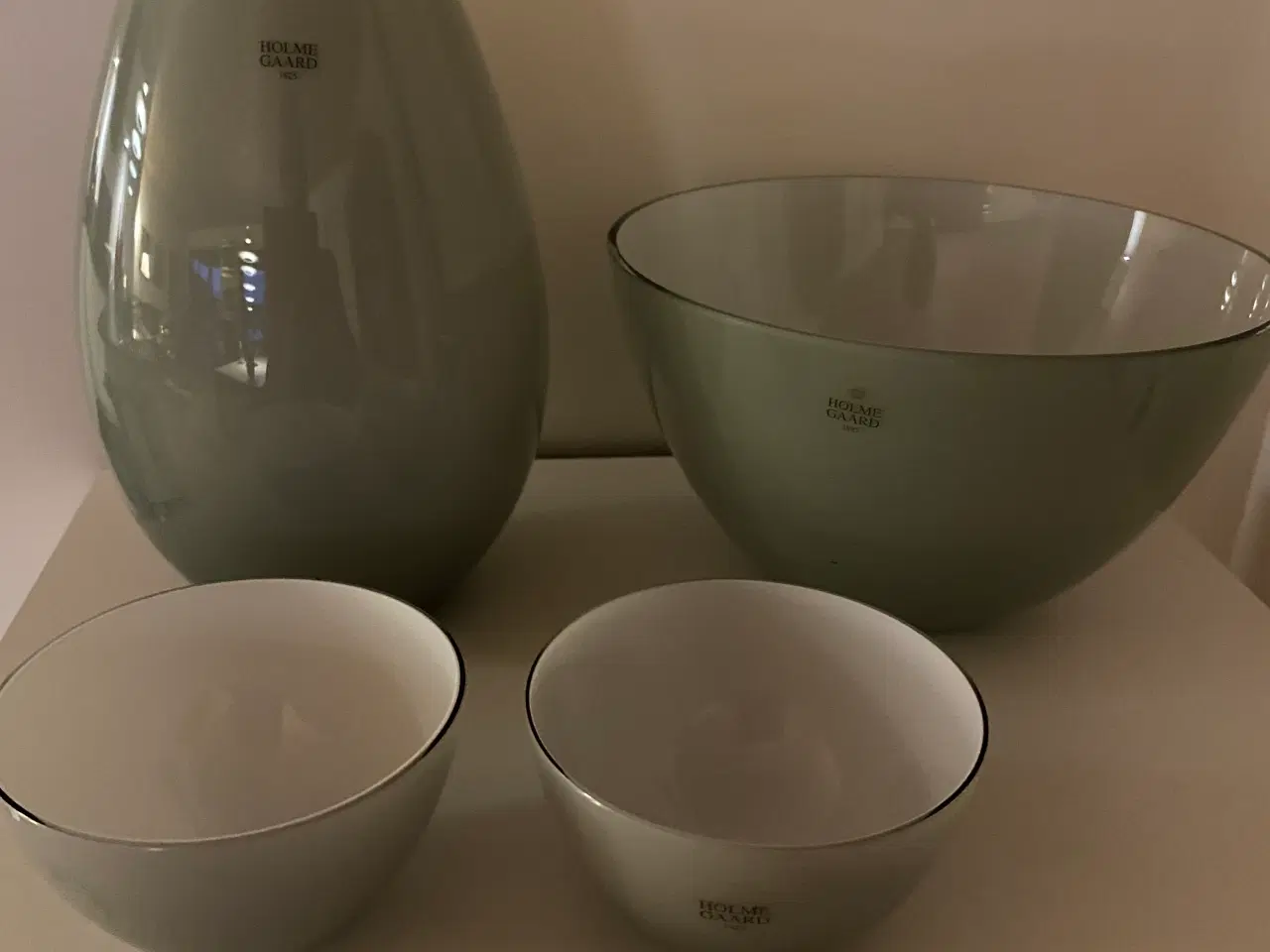 Billede 2 - Holmegaards vase og skåle
