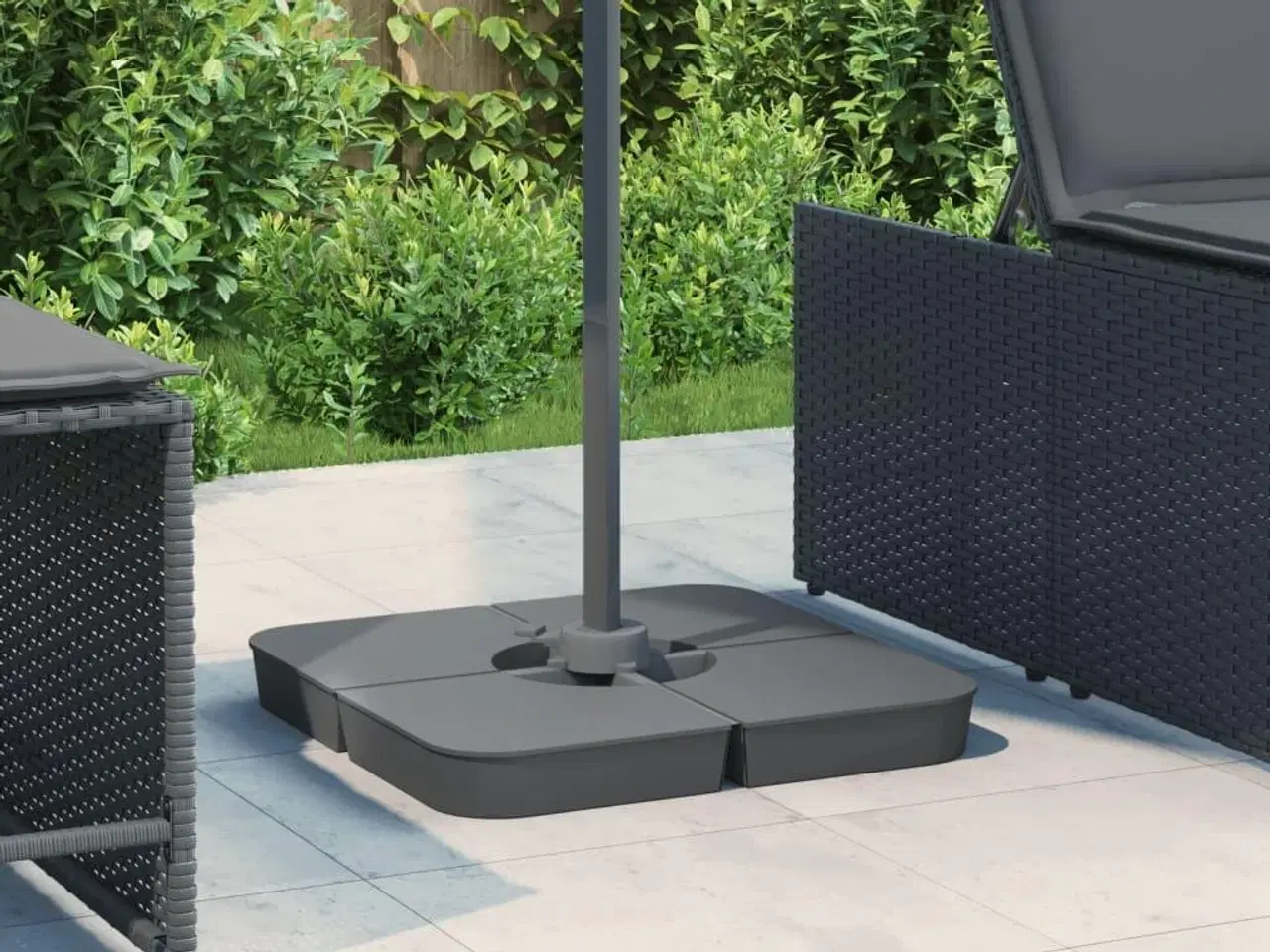 Billede 1 - 4 dele parasolbund til parasolfod 100 kg PP