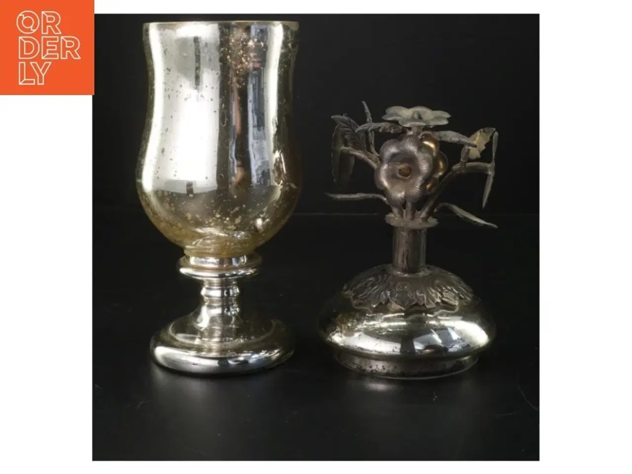 Billede 3 - Fattigmands vase med låg - metallisk look (str. 35 cm)