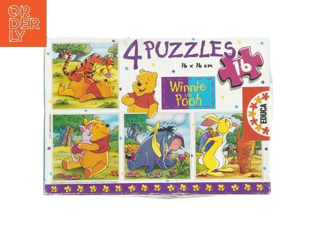 Billede 1 - Winnie the Pooh puslespil fra Educa (str. 16 brikker 16x16 cm)