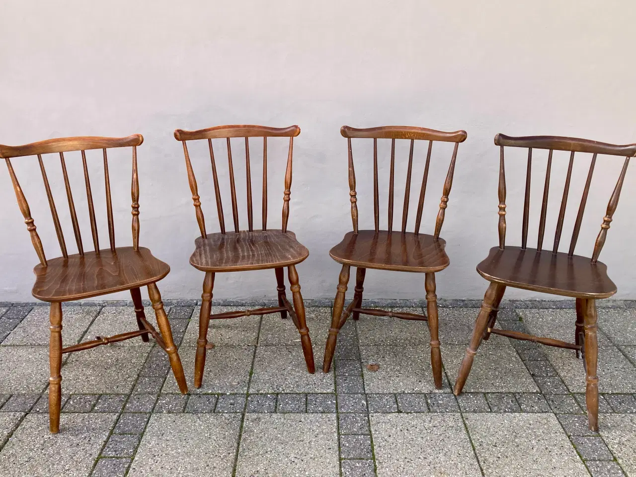 Billede 3 - 4 stk 60’er tremmestole bøg Danske Farstrup