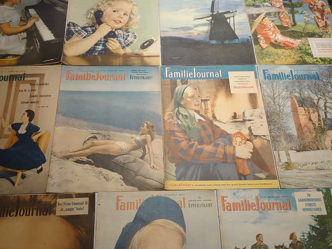 Billede 4 - 13 stk Familie Journalen fra 1950-53. Pæn stand.