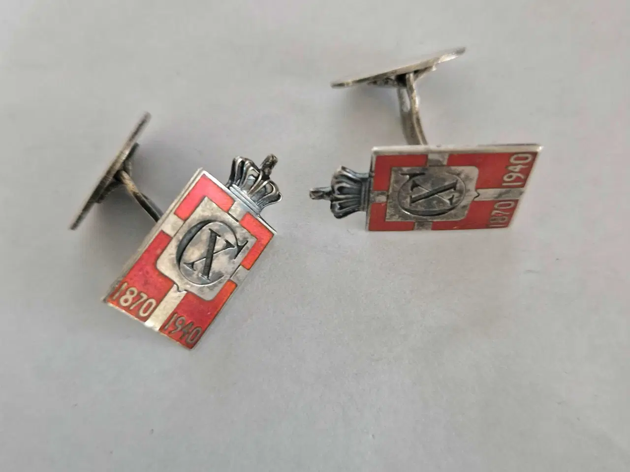 Billede 3 - Manchet knapper mv Georg Jensen kongemærker 