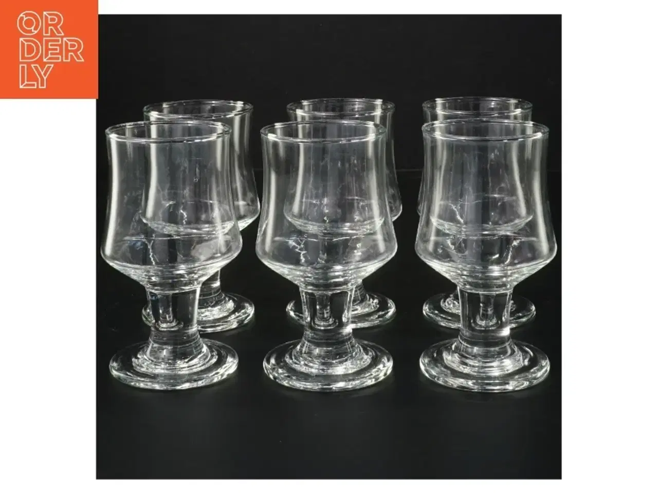 Billede 1 - Sæt med 6 glas (str. H. 11,5 cm, ø. 6 cm)