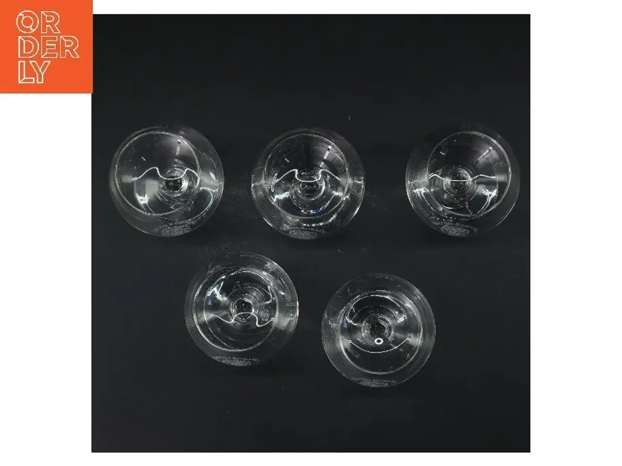 Billede 3 - Sæt af fem smukke italienske glas (str. 5 stk Ø 5,5 cm længde 11 cm)