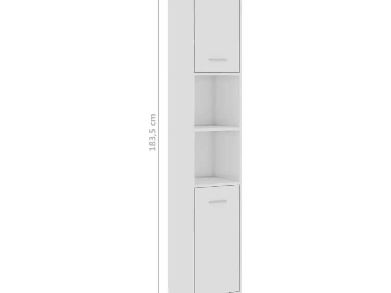 Billede 9 - Badeværelsesskab 30x30x183,5 cm spånplade hvid højglans