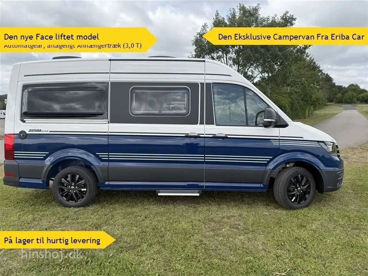 Billede 1 - 2025 - Eriba Car 600 Deep Ocean Blue Aut Eksklusiv Campervan med automatgear og træk fra Hinshøj Caravan.