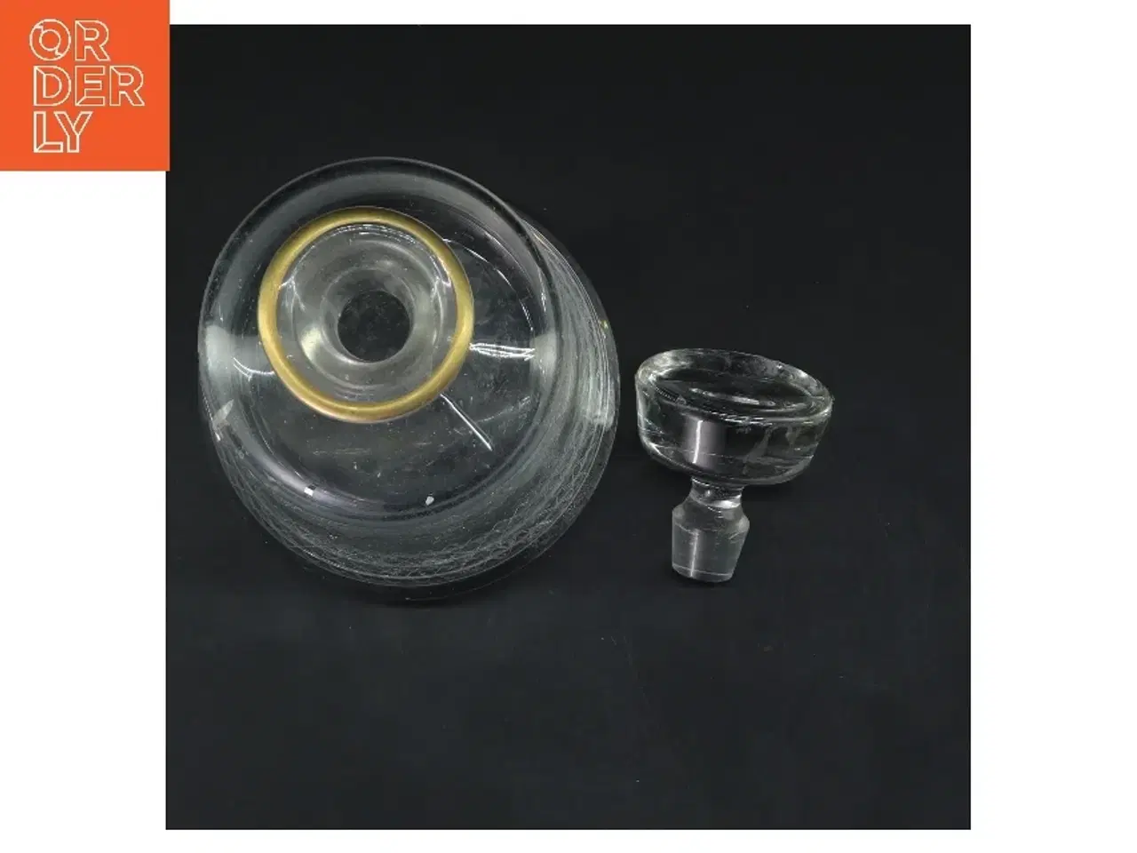 Billede 3 - Gammel Glas karaffel fra holmegaard med prop (str. 22 cm)