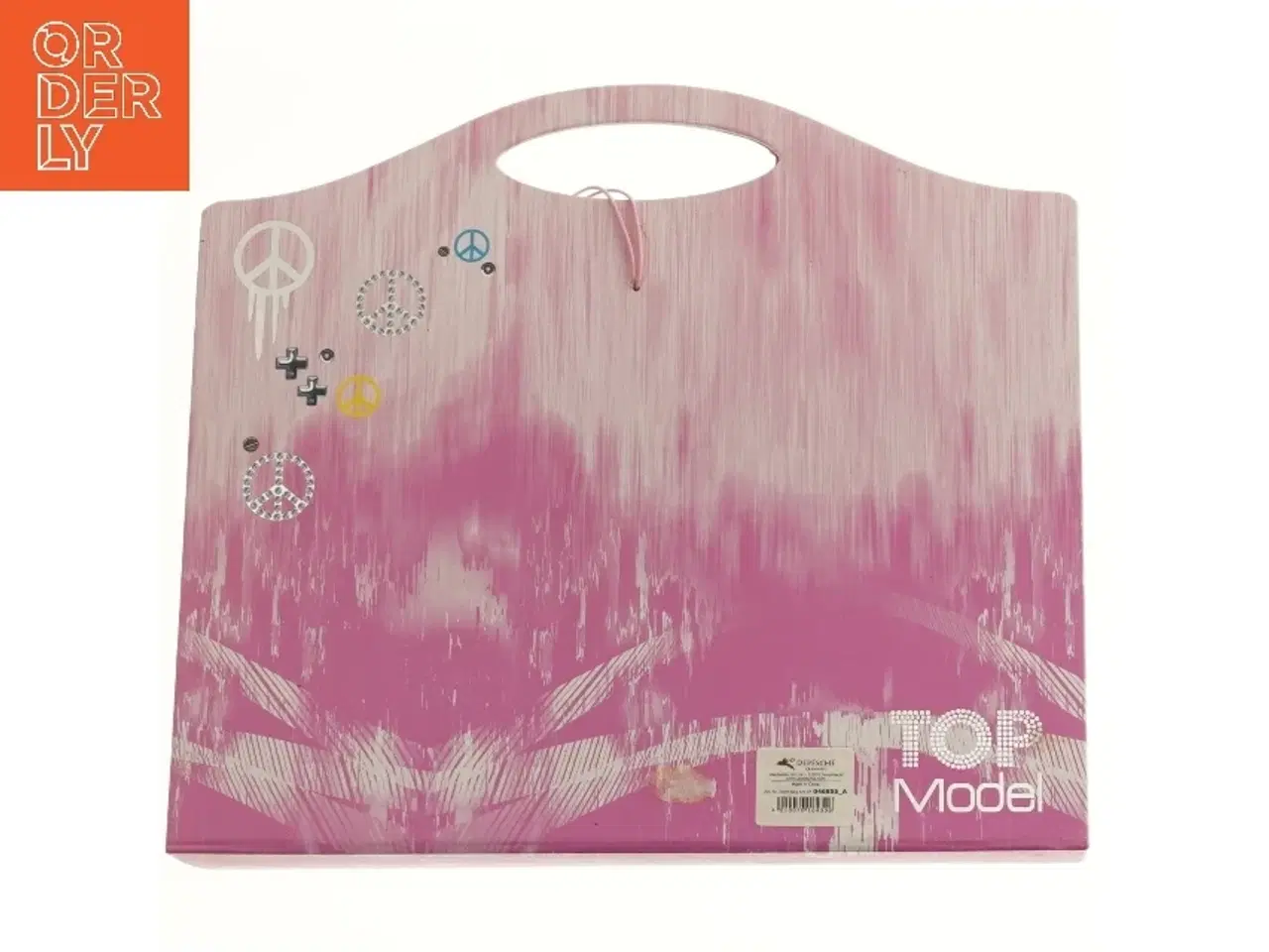 Billede 3 - Pink fanebladsholder med illustration fra Top Model (str. 33x30 cm)