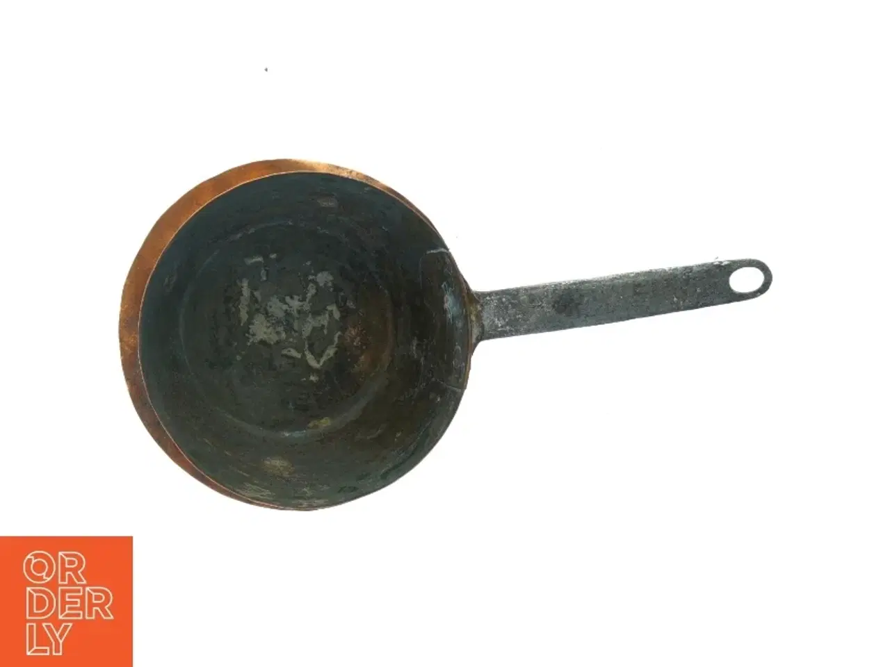 Billede 4 - Antik kobber kasserolle gryde (str. 20 x 35 x 10 cm)