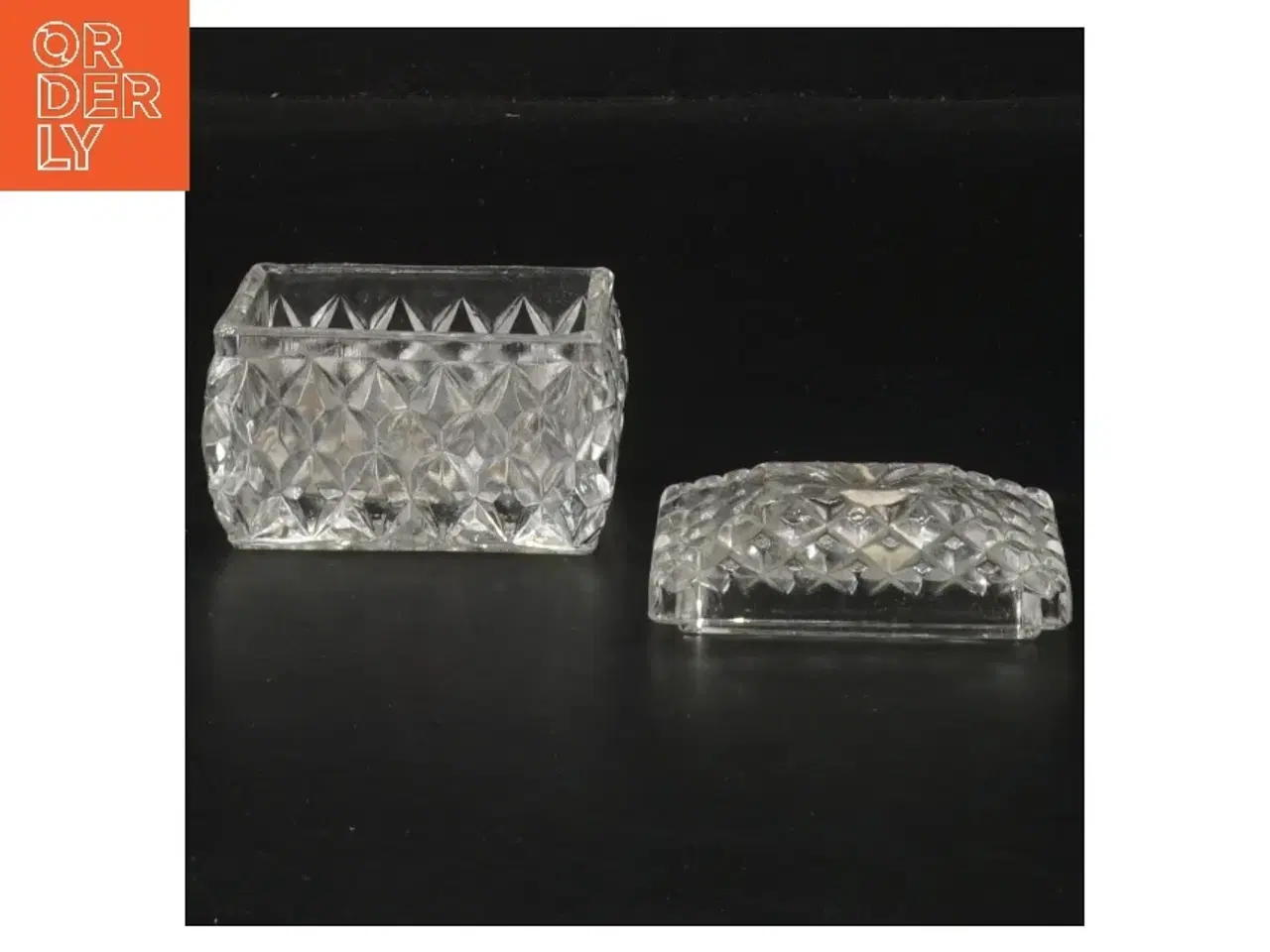 Billede 2 - Glasskål med låg (str. 6,5x5 cm)
