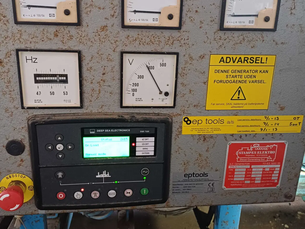 Billede 3 - Diesel generator nødstrøms anlæg 