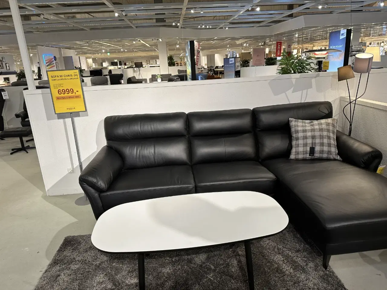 Billede 1 - Okselæder sofa med chaiselong, købt januar 2024