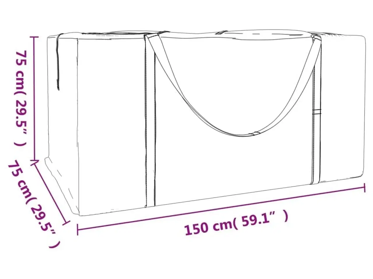 Billede 8 - Hyndepose 150x75x75 cm polyethylen sort