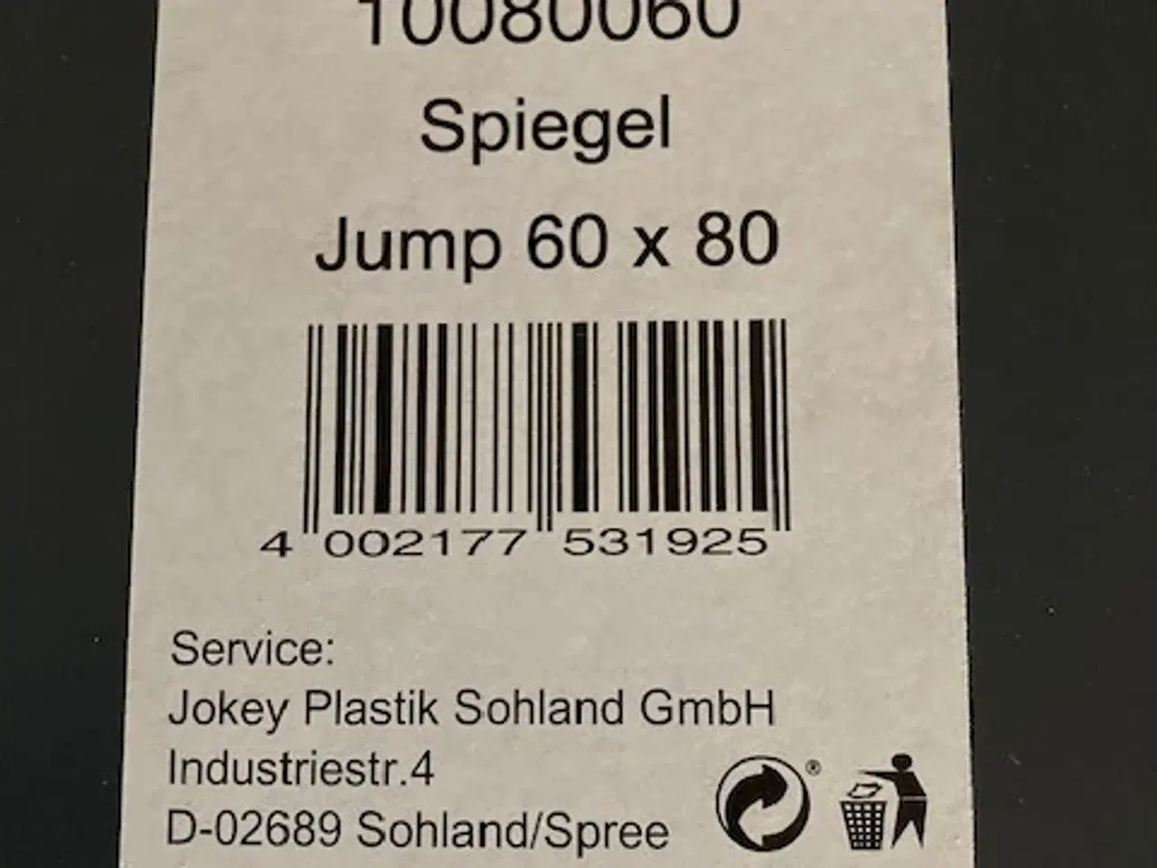 Billede 1 - Badeværelsesspejl m. ophængsbeslag