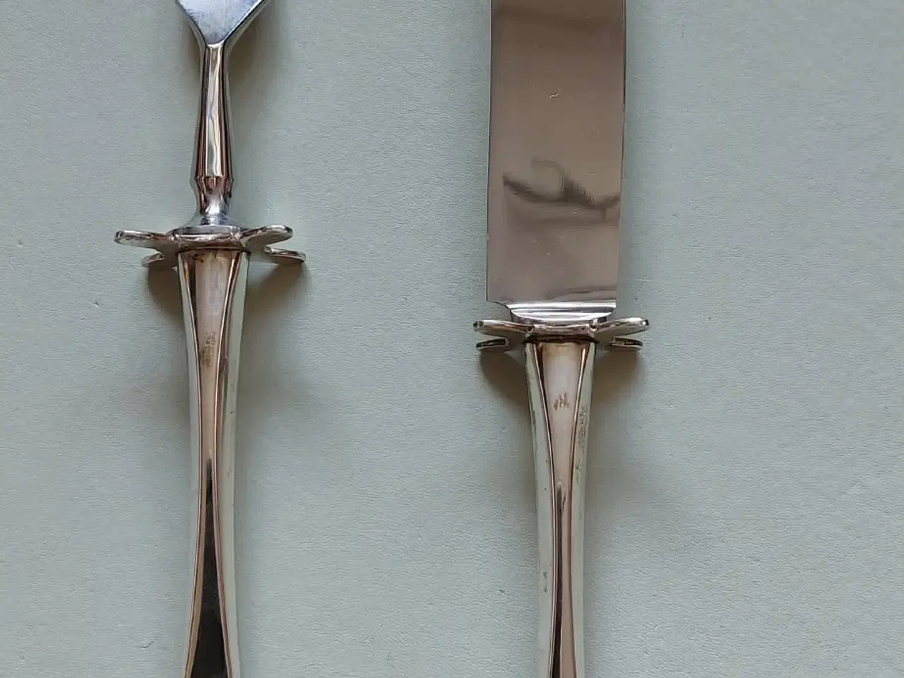 Billede 1 - forskærer sæt i 3 tårnet sølv, mønster patricia