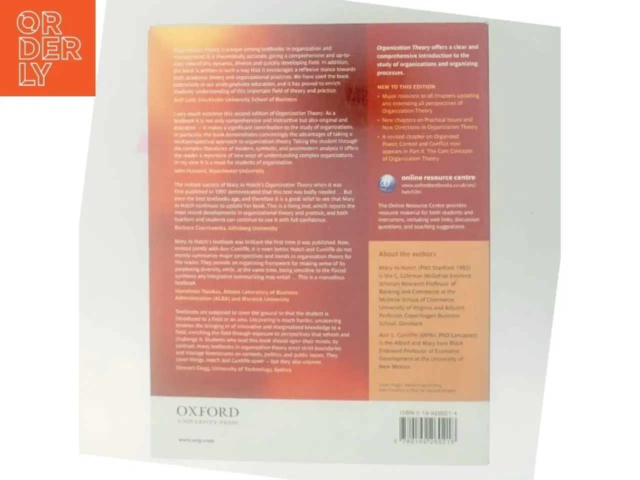 Billede 3 - Organization Theory : Modern, Symbolic, and Postmodern Perspectives by Mary Jo Hatch af Mary Jo Hatch (Bog)