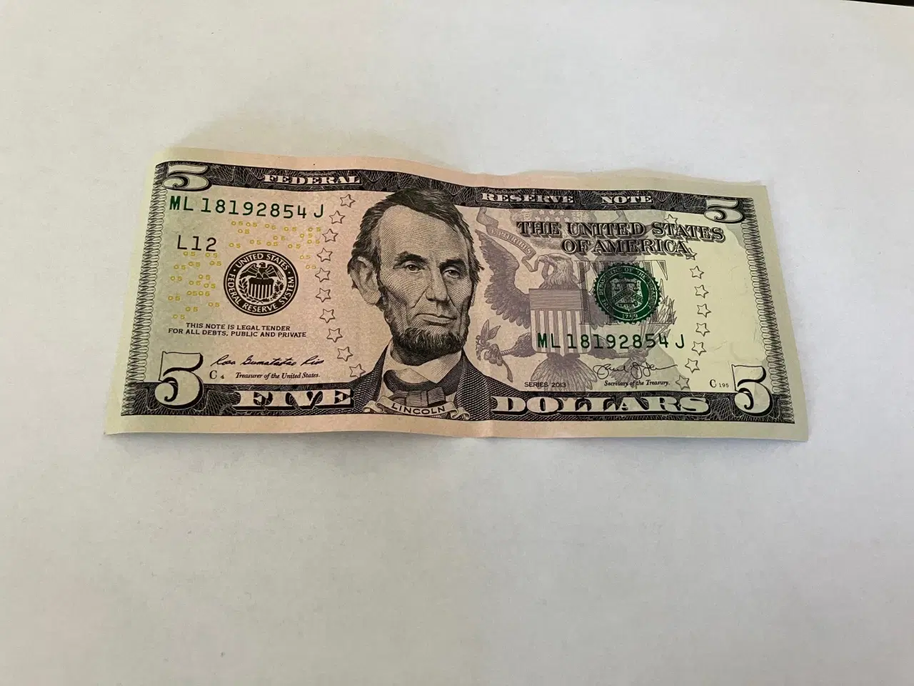 Billede 1 - Five Dollars USA 2013