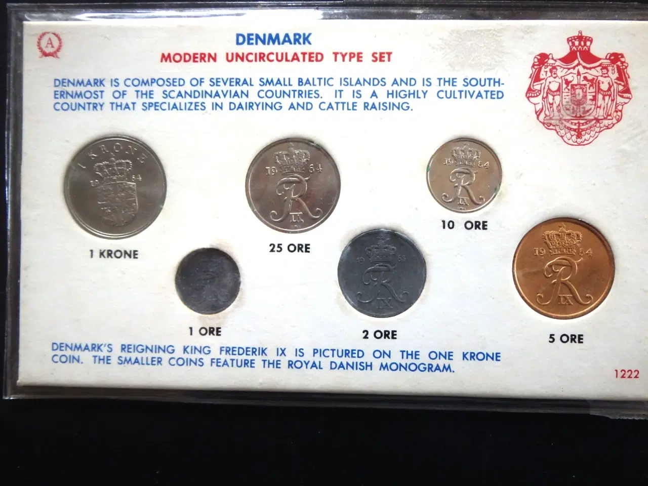 Billede 2 - 1964 Danmark ucirkuleret møntsæt til turister