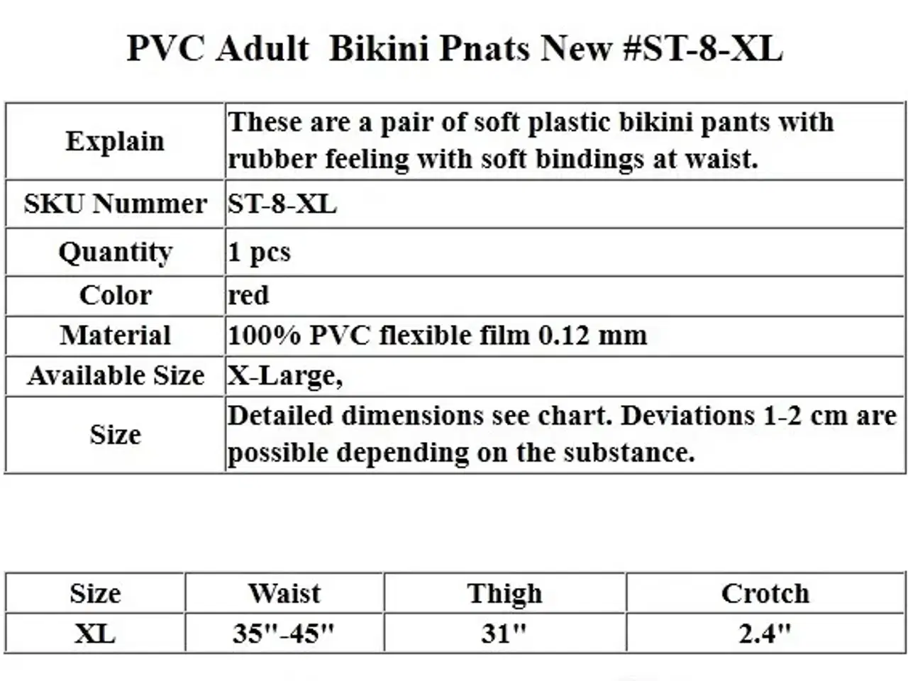 Billede 9 - PVC-trusse inkontinens XL